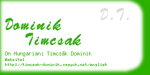 dominik timcsak business card