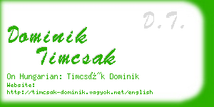 dominik timcsak business card